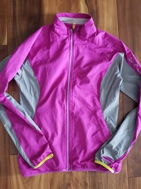Salomon Pink & Gray Lightweight Active Jacket